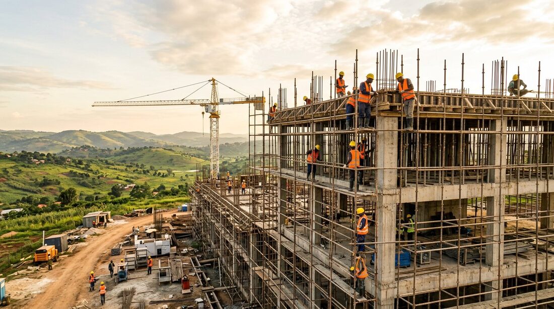 Équipes LK-TECH sur un chantier à Goma